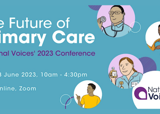 The Future of Primary Care National Voices 2023 Conference. 28 June 2023, 10am-4pm, Online - Zoom